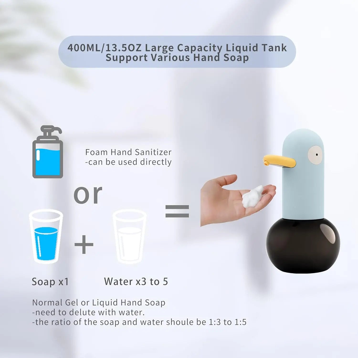 Hand Washing Duck Hand Washing Sensor Intelligent Automatic Foam Soap Dispenser Induction Bubble Hand Washing Device