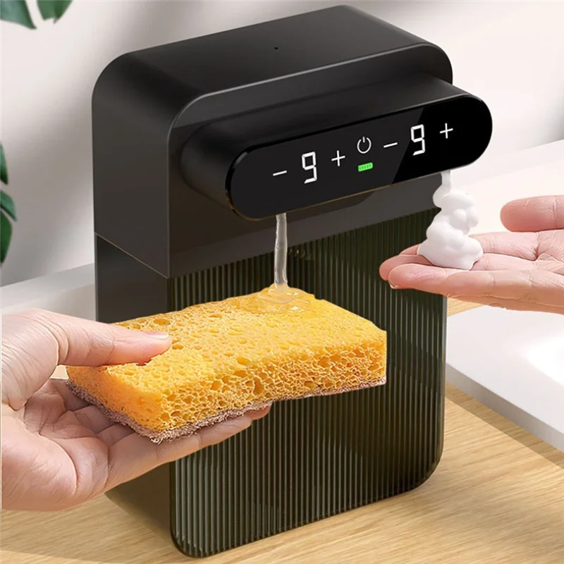 B47B-Wall-Mounted USB Rechargeable Double-Headed Foaming Soap Dispenser-Automatic Touchless For Multiple Settings Scenario