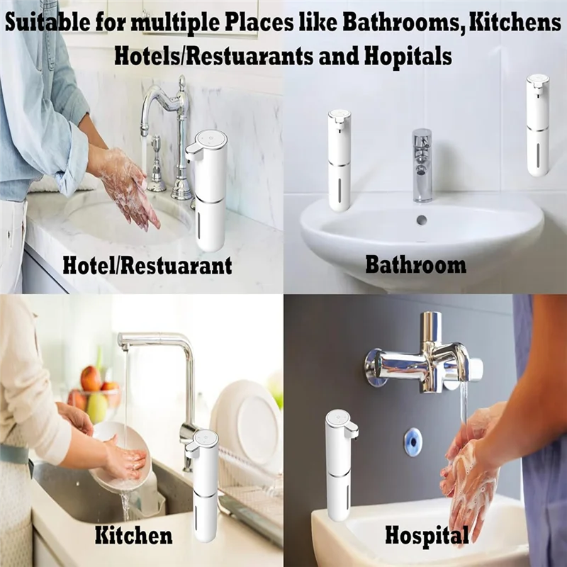 Automatic Foaming Soap Dispenser Bathroom Smart Washing Hand Machine With USB Rechargeable White ABS Plastic High Quality-[2025]
